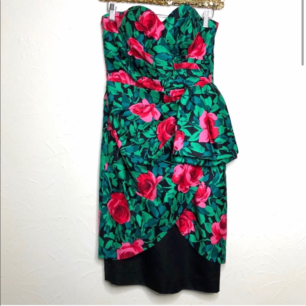 Vintage AJ Bari floral cocktail dress